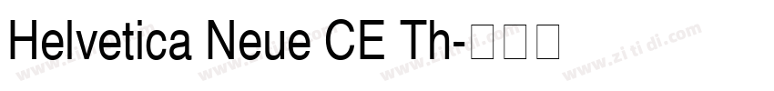 Helvetica Neue CE Th字体转换